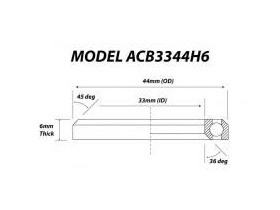 VP COMPONENTS ACB3344H6 44 x 33 x 6mm 36/45deg Headset Bearing Canyon