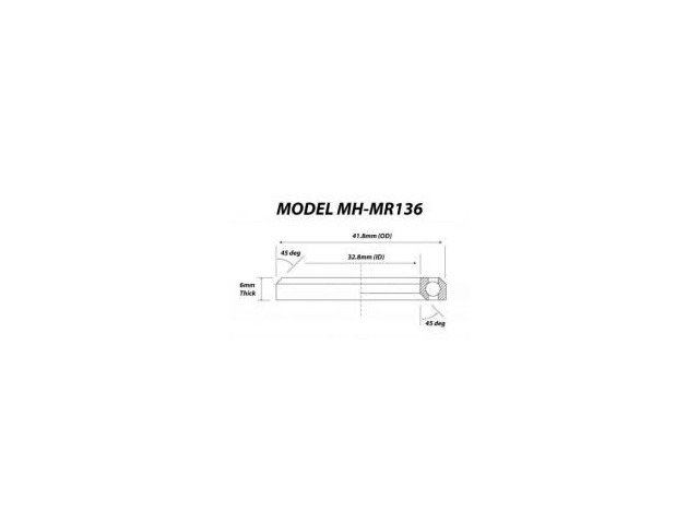 VP COMPONENTS MH-MR136 41.8 x 32.8 x 6mm Headset Bearing 45/45 deg click to zoom image