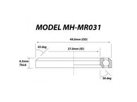 VP COMPONENTS MH-MR-031 49 x 37 x 6.5mm Headset Bearing 36/45 deg