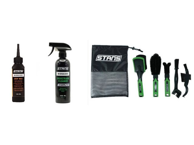 STANS Cleaning Bundle, Wax Lube, Drivechain Cleaner, Brush Kit click to zoom image