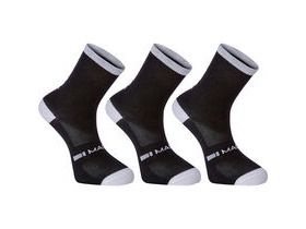 MADISON Freewheel coolmax long sock triple pack, black