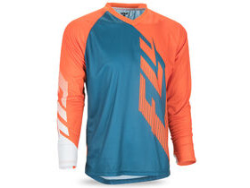 FLY RACING Radium Long Sleeve Jersey Teal/Orange/White