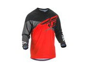 FLY RACING F16 Long Sleeve Jersey Red-Black-Grey 