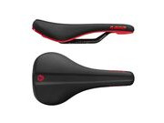 SDG COMPONENTS Bel Air 3.0 Lux-Alloy Rail Saddle Black Microfibre Top / Red Base 