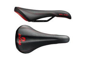 SDG COMPONENTS Bel Air Steel Rail Saddle Black/Red