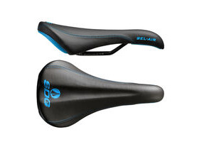 SDG COMPONENTS Bel Air Steel Rail Saddle Black/Cyan