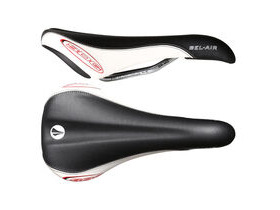 SDG COMPONENTS Bel Air Cro-Mo Rail Saddle Black/White