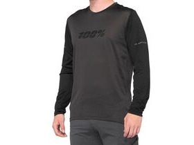 100% Ridecamp Long Sleeve Jersey Black / Charcoal