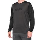 100% Ridecamp Long Sleeve Jersey Black / Charcoal 