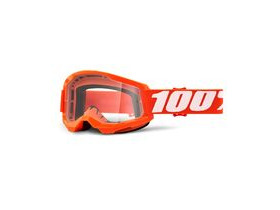 100% Strata 2 Goggle Orange / Clear Lens