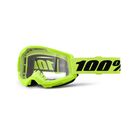 100% Strata 2 Goggle Neon Yellow / Clear Lens 