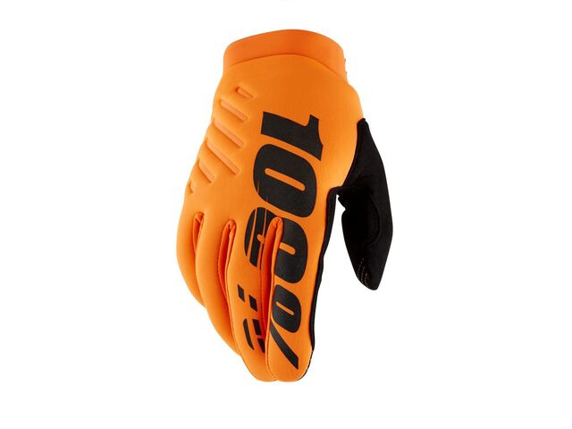 100% Brisker Cold Weather Glove Fluo Orange click to zoom image