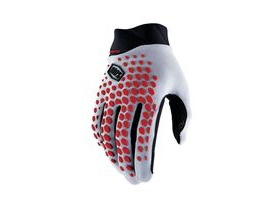 100% Geomatic Gloves Grey / Racer Red