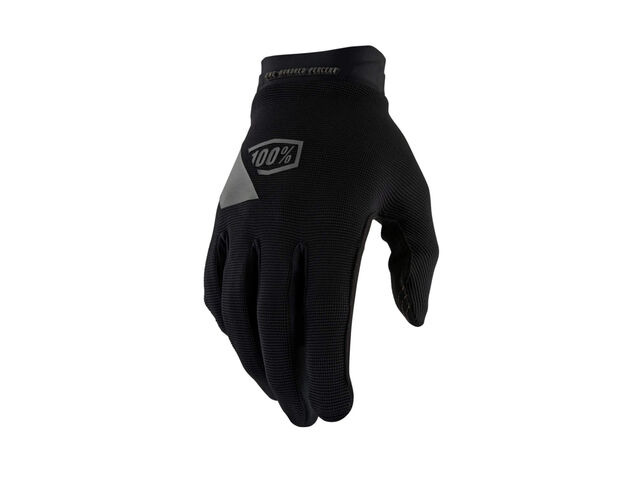 100% Ride Camp Gel Gloves Black click to zoom image