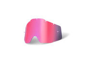 100% Accuri / Racecraft / Strata Anti-Fog Replacement Lens - Pink Mirror / Smoke 