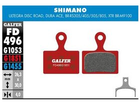 GALFER Shimano GRX Disc Advanced - Metal - Sintered Weather Brake Pad (Red) FD496G1851