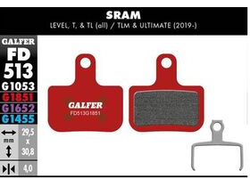 GALFER Sram Level Advanced - Metal - Sintered Disc Brake Pads (Red) FD513G1851