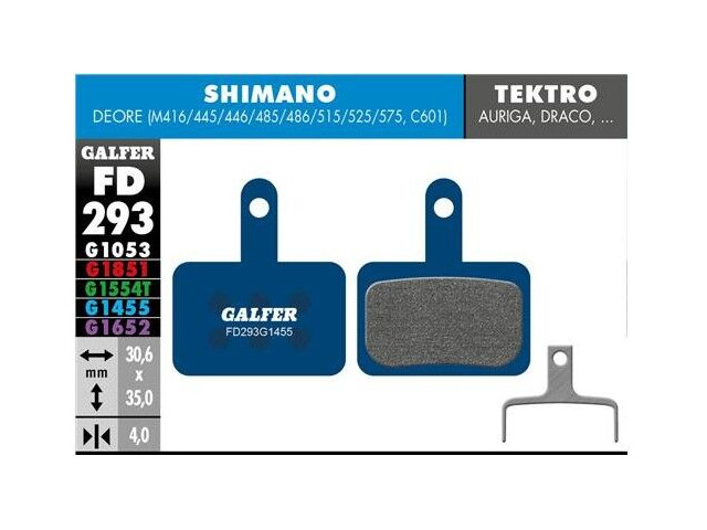 GALFER Galfer Shimano Deore Road Compound Brake Pad (Blue) FD293G1455 click to zoom image