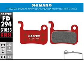 GALFER Shimano XT LX Saint XTR 04-07 Advanced - Metal - Sintered Disc Pads (Red) FD294G1851