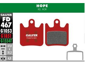 GALFER Hope XCR - X2 Advanced - Metal - Sintered Brake Pad (Red) FD467G1851