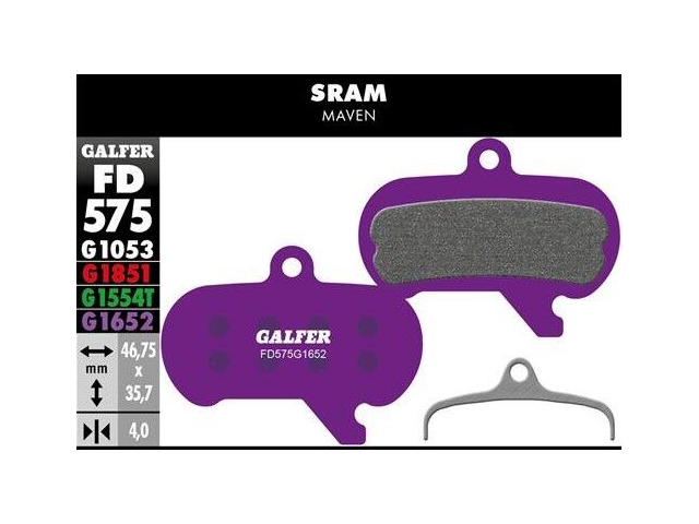 GALFER Sram Maven E-bike (Purple) Disc Pads FD575G1652 click to zoom image