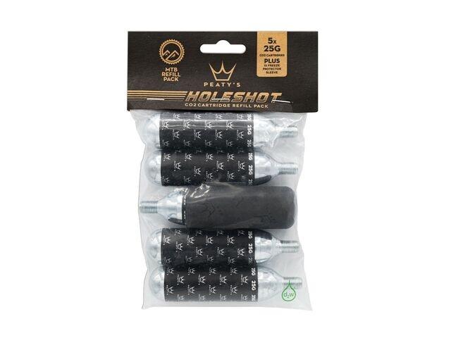 PEATY'S Holeshot CO2 Cartridge Refill Pack - MTB (25g) - Single click to zoom image