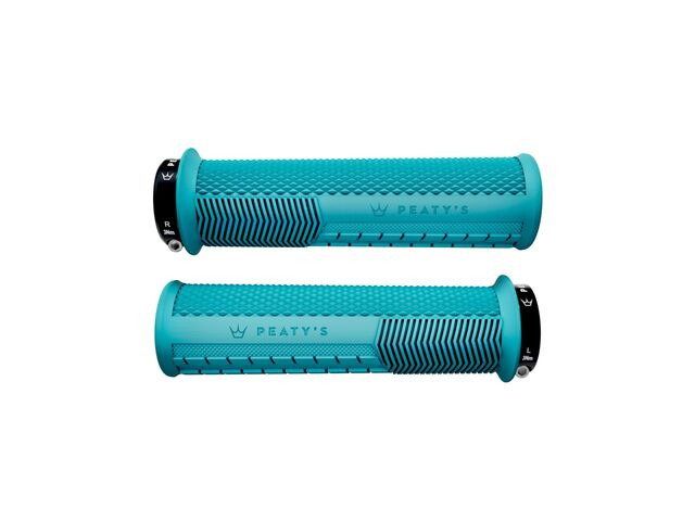 PEATY'S Monarch Knurl Grip Thick (32-34mm) Turquoise click to zoom image