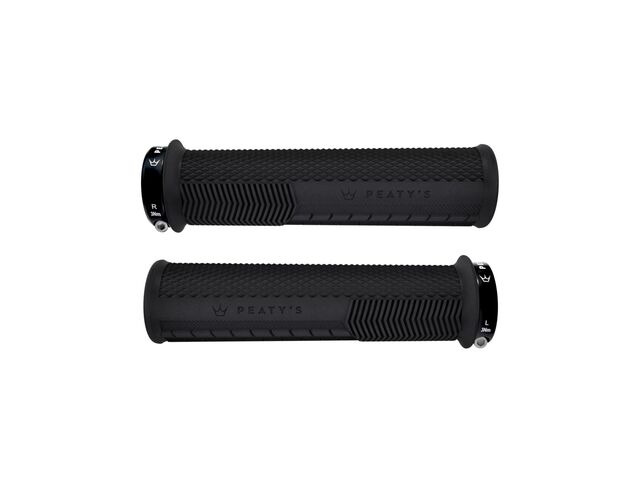 PEATY'S Monarch Knurl Grip Thin (30-32mm) Black click to zoom image