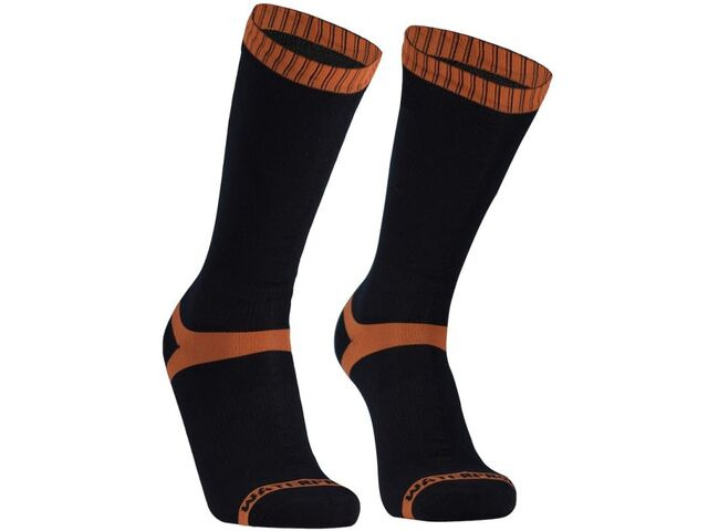 DEXSHELL Hytherm Pro Socks Black Tangelo stripe click to zoom image