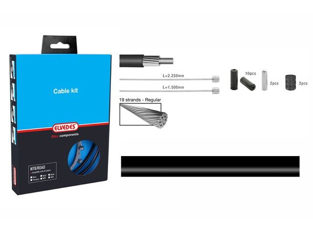 ELVEDES MTB-Road Gear Cable Kit click to zoom image