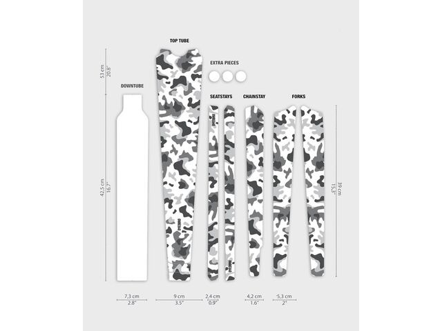 DYEDBRO Frame Protection - Camo - Gravel / Black click to zoom image