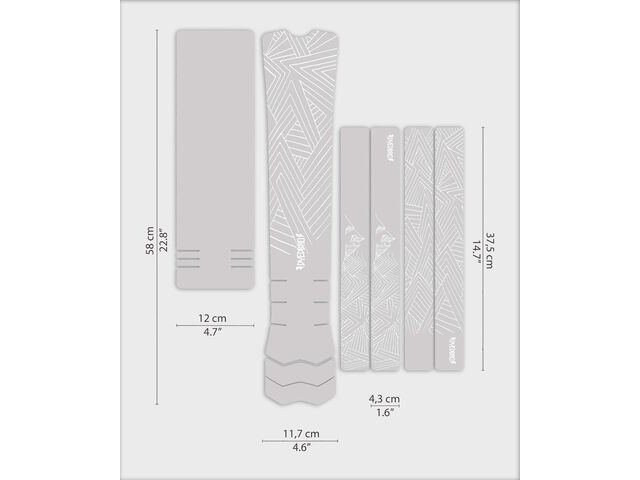 DYEDBRO Frame Protection - Clear - e-Bike / Gloss / White click to zoom image