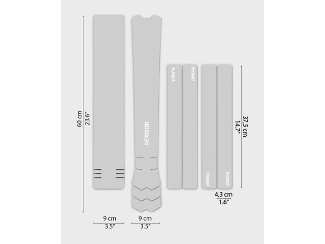 DYEDBRO Frame Protection - Clear - MTB / Gloss / White click to zoom image