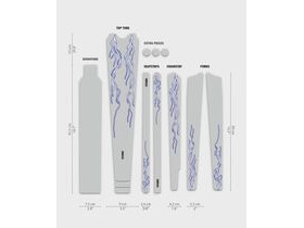 DYEDBRO Frame Protection - Lightning - Gravel / Blue