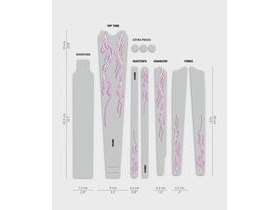 DYEDBRO Frame Protection - Lightning - Gravel / Pink