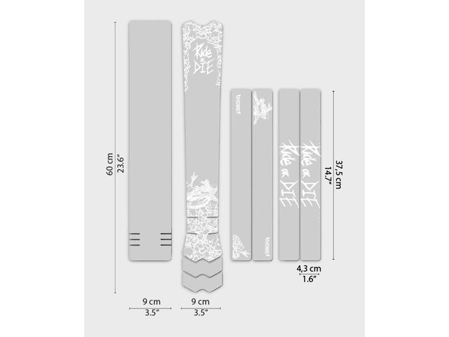 DYEDBRO Frame Protection - Ride or Die - White click to zoom image