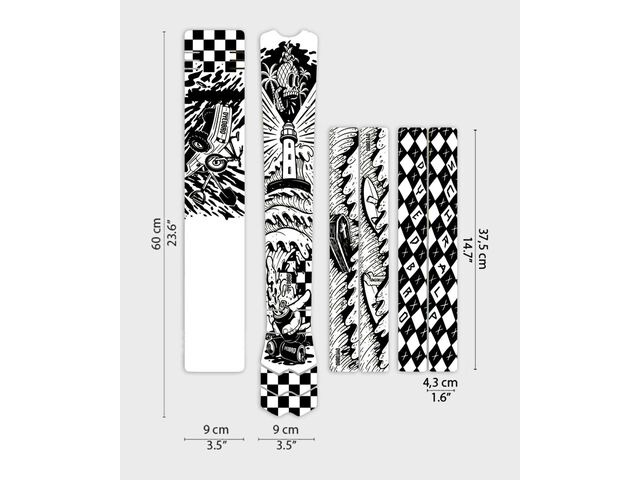 DYEDBRO Frame Protection - Surfs Up - MTB / Gloss / Black click to zoom image