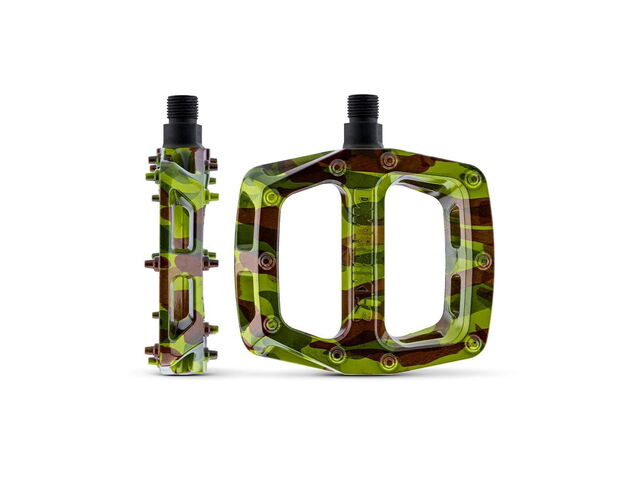 DMR V6 Plastic Pedal - Cro-Mo Axle - Green Camo click to zoom image