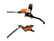 HOPE Tech 4 E4 in black - orange with braided hose 