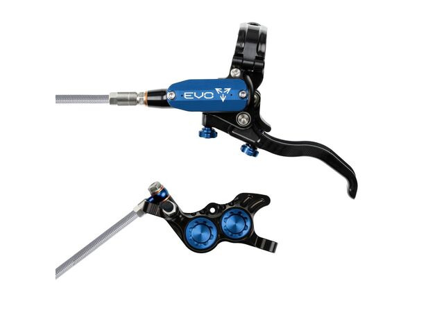 HOPE Evo GR4 Black - Blue Braided Hose click to zoom image