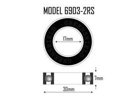 KINETIC BIKE BEARINGS 6903 2RS Sealed Cartridge Bearing