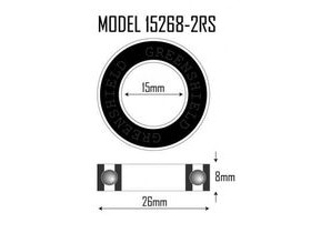 KINETIC BIKE BEARINGS 15268 2RS Sealed Cartridge Bearing