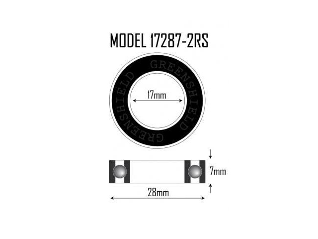 KINETIC BIKE BEARINGS 17287 2RS Sealed Cartridge Bearing click to zoom image