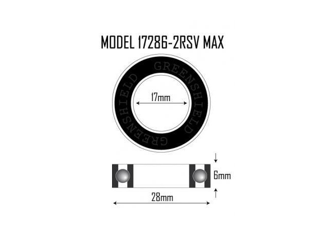 KINETIC BIKE BEARINGS 17286 2RSV MAX sealed Cartridge Bearings click to zoom image