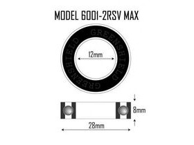 RUSH 6001 2RSV MAX sealed Cartridge Bearings